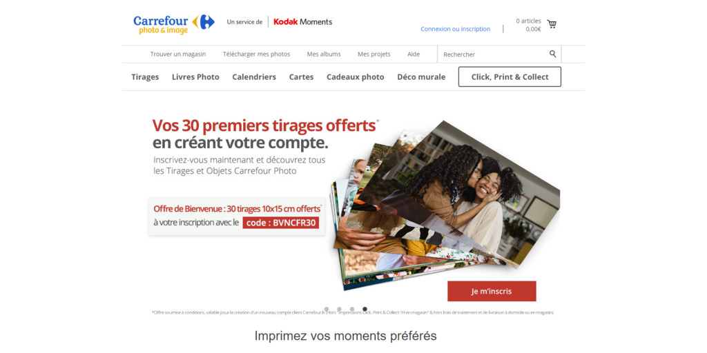 spek tolerantie geestelijke gezondheid Kodak Moments creëert en lanceert een website voor het online afdrukken van  foto's voor Carrefour Frankrijk | Business Wire