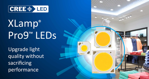Cree LED releases Pro9 LEDs across multiple XLamp families offering lighting improvements and excellent color quality. (Graphic: Business Wire)
