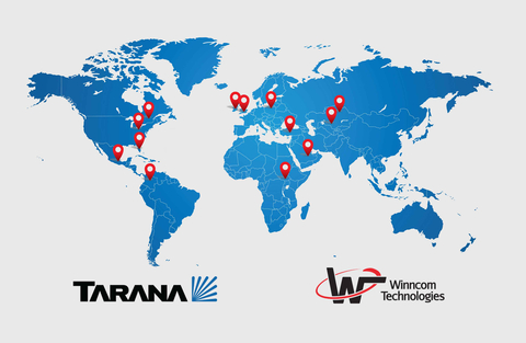 Tarana and Winncom Technologies today announced their partnership to expand the reach of Tarana’s Gigabit 1 (G1) platform across 6 continents. (Graphic: Business Wire)