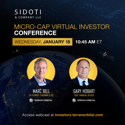 Terran Orbital to Present at Sidoti Micro-Cap Virtual Investor Conference (Image Credit: Terran Orbital Corporation)