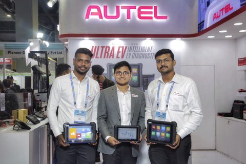 Autel staff showing off Diagnostic & Immo tools (Photo: Business Wire)