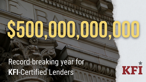 $500,000,000,000 Record-breaking year for KFI-Certified Lenders (Graphic: Business Wire)