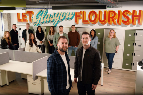 original Gigged.AI co-founders Rich Wilson and Craig Short at the company's Glasgow hub (Photo: Business Wire)