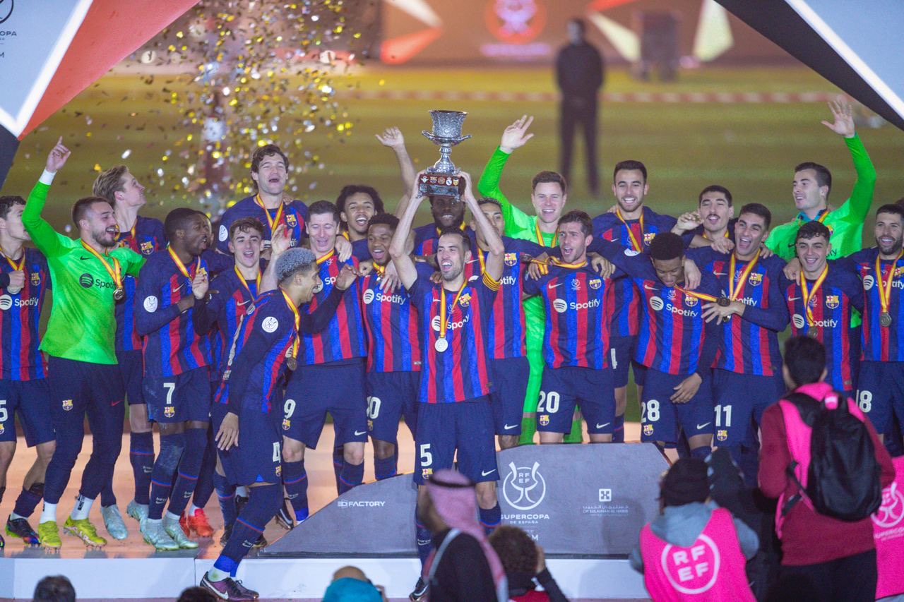 Bug Ride budbringer Barcelona crowned Spanish Super Cup champions in Riyadh | Business Wire