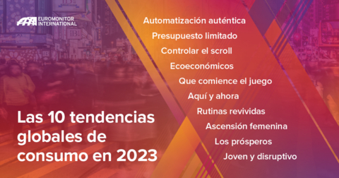 El informe anual de Euromonitor International identifica las 10 tendencias más prevalentes que definirán el comportamiento del consumidor en el próximo año, ofreciendo recomendaciones comerciales estratégicas para satisfacer las nuevas demandas. (Graphic: Euromonitor International)