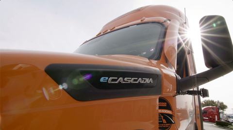 Schneider eCascadia battery electric truck (Photo: Business Wire)