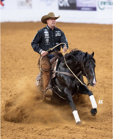 Corey Cushing, TAPH finalist and $3 million earner, riding Hesa Dual Bet. (Photo credit: Anna Krause Photography)