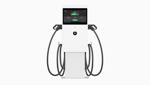 original The MaxiCharger DC Compact comes with options like a credit card reader and a pedestal. (Photo: Business Wire)