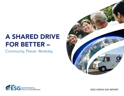 Cintas Corporation today published its 2022 ESG Report, which details the company’s ESG Journey, performance and initiatives from the fiscal year that ran June 1, 2021 to May 31, 2022. (Graphic: Business Wire)