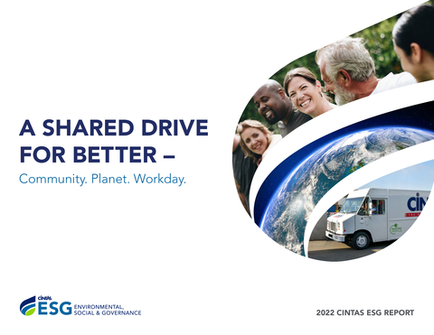 original Cintas Corporation today published its 2022 ESG Report, which details the company’s ESG Journey, performance and initiatives from the fiscal year that ran June 1, 2021 to May 31, 2022. (Graphic: Business Wire)
