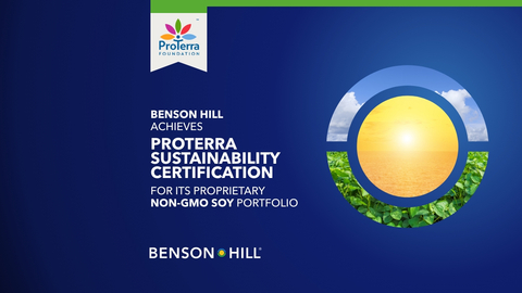 original Benson Hill Achieves ProTerra Sustainability Certification for its Proprietary Non-GMO Soy Portfolio. The company is one of the first U.S.-based ingredient providers to verify its sustainable practices under rigorous global standard. (Photo: Business Wire)