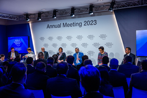 Saudi Arabia’s Transformation in a Changing Global Context panel at WEF2023 (Photo: AETOSWire)