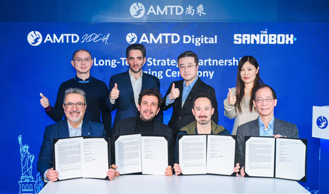 Signing Ceremony of the Long Term Strategic Collaboration Agreement between AMTD IDEA Group, AMTD Digital and The Sandbox at AMTD L'Officiel House on 49 Promenade, Davos

First row from the left: Dr. Feridun Hamdullahpur – Chairman of AMTD IDEA Group; Arthur Madrid – CEO and co-founders of The Sandbox; Sebastien Borget – COO and co-founders of The Sandbox; Dr. Timothy Tong – Chairman of AMTD Digital Inc.

Second row from the left: Xavier Zee – CFO of AMTD IDEA Group; Benjamin Eymère – CEO of L'Officiel and Chief Metaverse Officer of AMTD IDEA Group; Dr. Calvin Choi – Chairman of AMTD Group; Inez Lee – CFO of L'Officiel