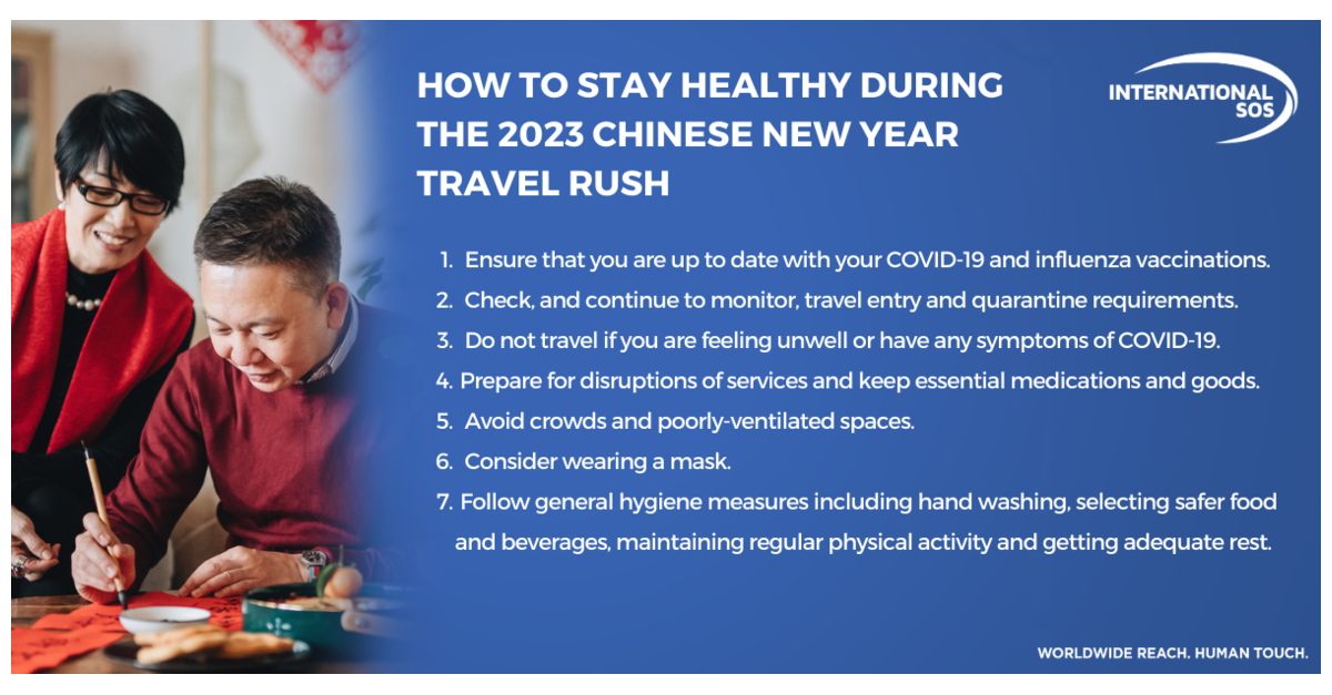 Staying Healthy During the Chinese New Year Travel Rush: Expert Advice From International SOS