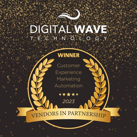 Digital Wave Technology was presented with the Best Customer Experience Marketing Automation award. (Graphic: Business Wire)