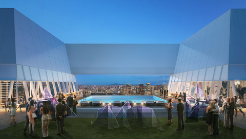 Interactive Communication Facility TOKYO NODE SKY GARDEN and POOL (image) (Note: please be sure to state the copyright “ⒸDBOX for Mori Building Co., Ltd.” when using this image.) (Graphic: Business Wire)