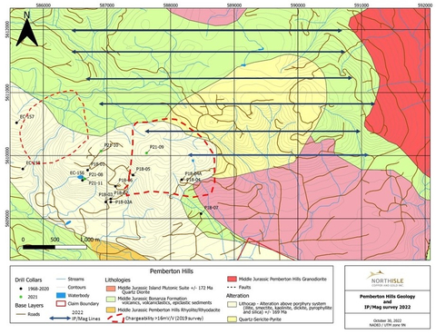 Figure 3: Pemberton Hills 2023 Geophysical Survey Lines (Graphic: Business Wire)