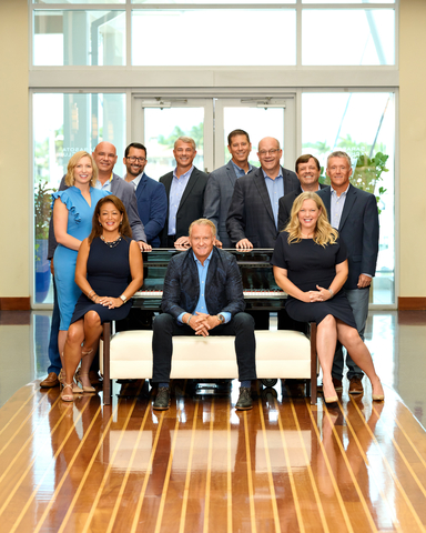 From left to right: First row – Debbie LaPinska, Senior Vice President and Chief Human Resources Officer of PGT Innovations; Jeff Jackson, President and CEO of PGT Innovations; Amy Rahn, President of NewSouth Window Solutions; Second row – Christy Sackett, Vice President of Marketing at PGT Innovations; Eric Kowalewski, Executive Vice President of Florida Operations; Ryan Quinn, General Counsel and Corporate Secretary for PGT Innovations; David McCutcheon, Senior Vice President of Business Integration for PGT Innovations; Bob Keller, Senior Vice President of Customer Strategy and Innovation, Southeast Division; Mike Wothe, President of Western Division; Brad West, Senior Vice President of Corporate Development and Treasurer for PGT Innovations; and John Kunz, Senior Vice President and Chief Financial Officer of PGT Innovations. (Photo: Business Wire)