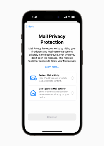 In the new Today at Apple session, customers will learn the basics of some of Apple’s key built-in privacy features like Mail Privacy Protection, which helps protect their privacy from email senders. (Photo: Business Wire)