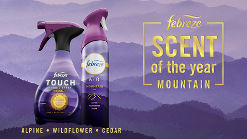 Febreze Releases Second Annual Scent of the Year, Mountain: A Sophisticated Scent that Creates Moments of Zen in 2023. (Graphic: Business Wire)