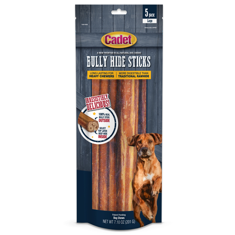 Cadet, a leading dog chew & treat brand in the Central Garden & Pet portfolio, is launching a unique line of all-natural, highly palatable, and digestible long-lasting chews called Bully Hide. (Photo: Business Wire)