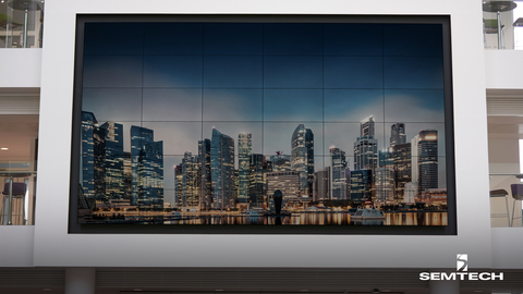 Via the BlueRiver® chipsets, integrators and system designers are now able to take advantage of direct Software Defined Video over Ethernet (SDVoE™) inputs to Panasonic Connect display products (Photo: Semtech Corporation)