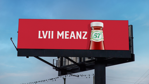 As a brand synonymous with 57 for over 100 years, HEINZ launches “LVII Meanz 57” to provide clarity to fans’ confusion over Roman numerals and call the LVII Big Game what it really is: 57. (Photo: Business Wire)