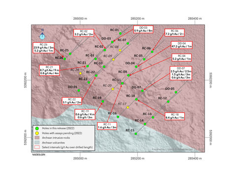 Figure 4: Harricana Gold Project – Fontana area Phase 1 results reported in this news release (Photo: Business Wire)