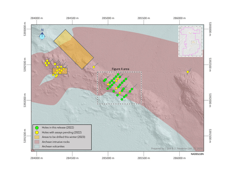 Figure 3: Harricana Gold Project – Fontana area Phase 1 drilling locations (Photo: Business Wire)