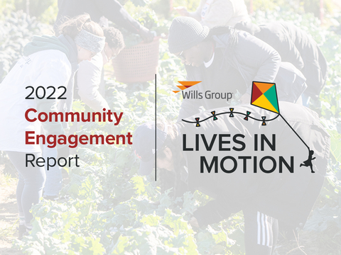 The Wills Group's 2022 Community Engagement Report highlights their shared achievements with their nonprofit partners throughout the year to further the Company's commitment to nourish children and families, and reimagine outdoor spaces. (Graphic: Business Wire)