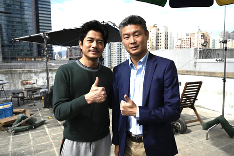 Aaron Kwok, well known as one of the "Four Heavenly Kings" of Hong Kong pop music, and Asia’s "God of Dance", and Mark Lo, AMTD Digital’s CEO (Photo: Business Wire)