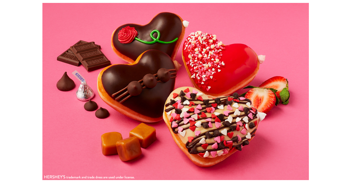 KRISPY KREME® New Valentine’s HeartShaped Doughnuts are ‘ChocFullof