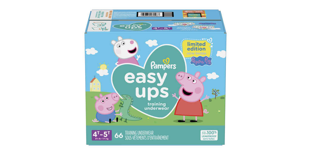 4 sample Pampers easy-ups 4t-5t (Peppa pig)