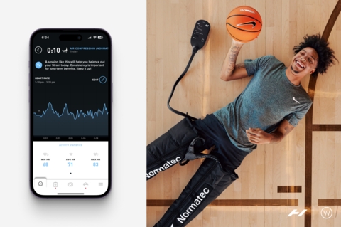 Through a two-way integration by way of Apple Health, WHOOP members will be able to automatically log recovery activities in their WHOOP app when utilizing the line of Hypervolt percussion massage devices, and Normatec dynamic air compression systems. The integration is the first of multiple joint initiatives between the brands that aim to further understand the impact of percussion massage and dynamic air compression on physical recovery while advancing human performance through quantitative data. (Photo: Business Wire)
