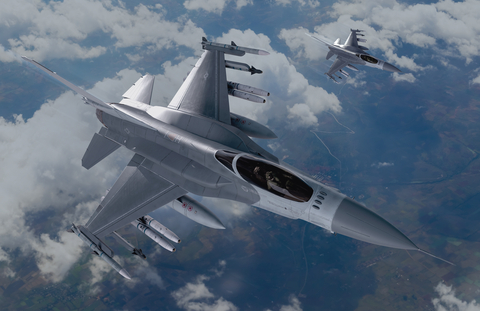 Viper Shield's all-digital electronic warfare suite, custom designed for the Lockheed Martin advanced F-16 Block 70/72 aircraft, provides a virtual electronic shield around the aircraft, enabling warfighters to complete missions safely in increasingly complex battlespace scenarios. (Credit: L3Harris)