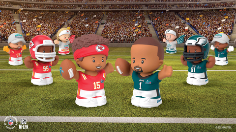 Fisher-Price® Launches Exclusive Little People Collector™ Super Bowl LVII Champions Set. Fans of the Kansas City Chiefs and Philadelphia Eagles Can Now Pre-Order Commemorative Set to Remember Their Team Making Sports History. (Graphic: Business Wire)