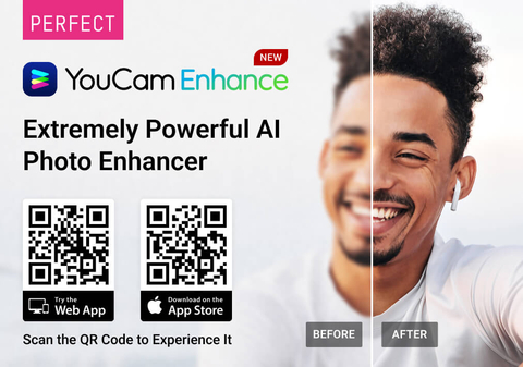 Perfect Corp. Launches All-New 'YouCam Enhance' AI-Powered Photo Enhancement iOS Mobile App and Online Web Tool (Graphic: Business Wire)
