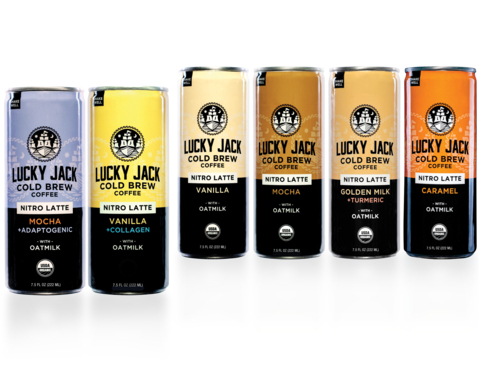 Lucky Jack Coffee’s Cold Brew Nitro Lattes are one of the healthiest Oatmilk lattes on the market. Expanding its functional beverage line, Lucky Jack just launched two new flavors - Vanilla Collagen and Mocha Adaptogenic. The certified organic, ready-to-drink beverages are a winning combination of Lucky Jack’s frothy nitro cold brew, made from small batch-roasted beans, and a blend of superfood ingredients and smooth Oatmilk for a health-focused cold brew. The canned lattes pack 130mgs of caffeine and are just 70-80 calories with only 4-5 grams of sugar (depending on flavor), in addition to being gluten-free, nut-free, kosher and low in carbohydrates. The Vanilla Collagen Latte is a creamy and delicious way to get a daily dose of collagen and protein, while the Mocha Adaptogenic Latte contains adaptogens such as maca and ashwagandha to help reduce stress, boost the immune system and improve mental clarity. (Photo: Business Wire)