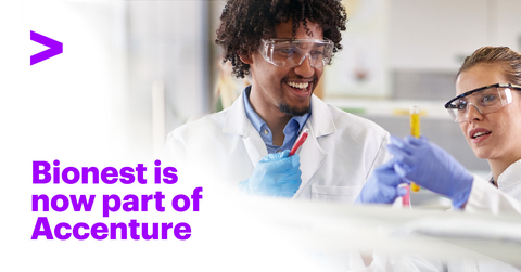 Accenture has acquired Bionest, a strategy and consulting firm dedicated to addressing complex strategic decisions for leading biopharma organizations across innovative areas of science including precision medicine and diagnostics, oncology, cell & gene therapy (CGT), and rare diseases. (Graphic: Business Wire)