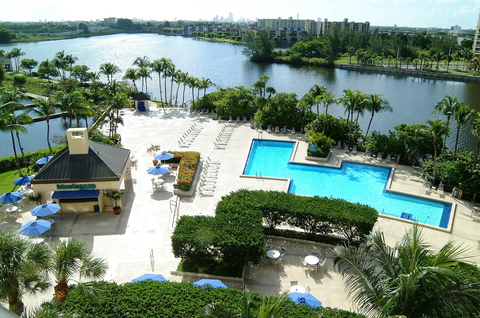 Enjoy lounging at the sunny outdoor pool. (Photo: Business Wire)