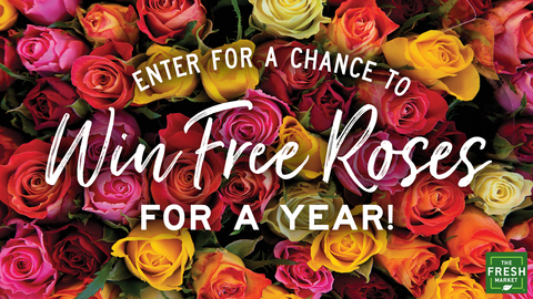 The Fresh Market is offering its guests a chance to win free Passion Roses™ every month for a year! One winner will be chosen at each of the specialty food retailer's 159 stores. (Graphic: The Fresh Market)