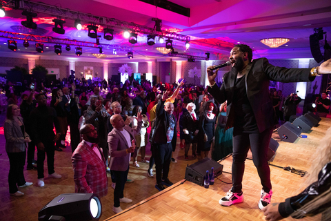 Recording artists PJ Morton, Isaiah Templeton, DOE, Pastor Mike Jr., and Eric Bellinger performed in support of St. Jude Children’s Research Hospital. (Photo: Business Wire)