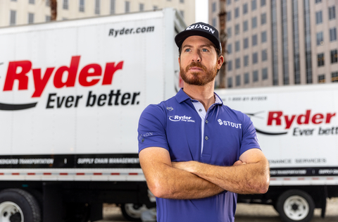 PGA TOUR® golfer Sam Ryder sports a new corporate logo on his golf shirt for transportation and logistics giant Ryder, representing a new multimillion-dollar sponsorship and advertising campaign which includes a series of humorous television, print, and digital ads. (Photo: Business Wire)