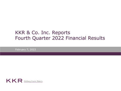 thumbnail KKR Q4'22 Earnings Release