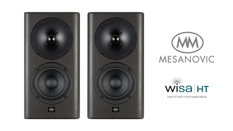 Mesanovic’s CDM65 Controlled Directivity Monitor speaker has earned the WiSA HT Interoperability Certification. (Photo: Business Wire)