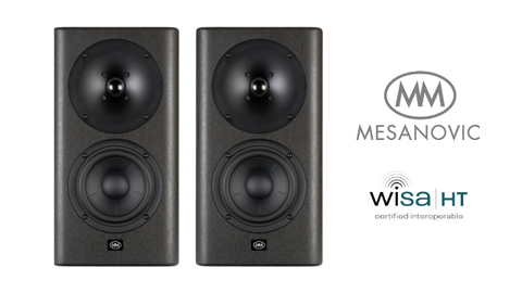 Mesanovic's CDM65 Controlled Directivity Monitor speaker has earned the WiSA HT Interoperability Certification. (Photo: Business Wire)