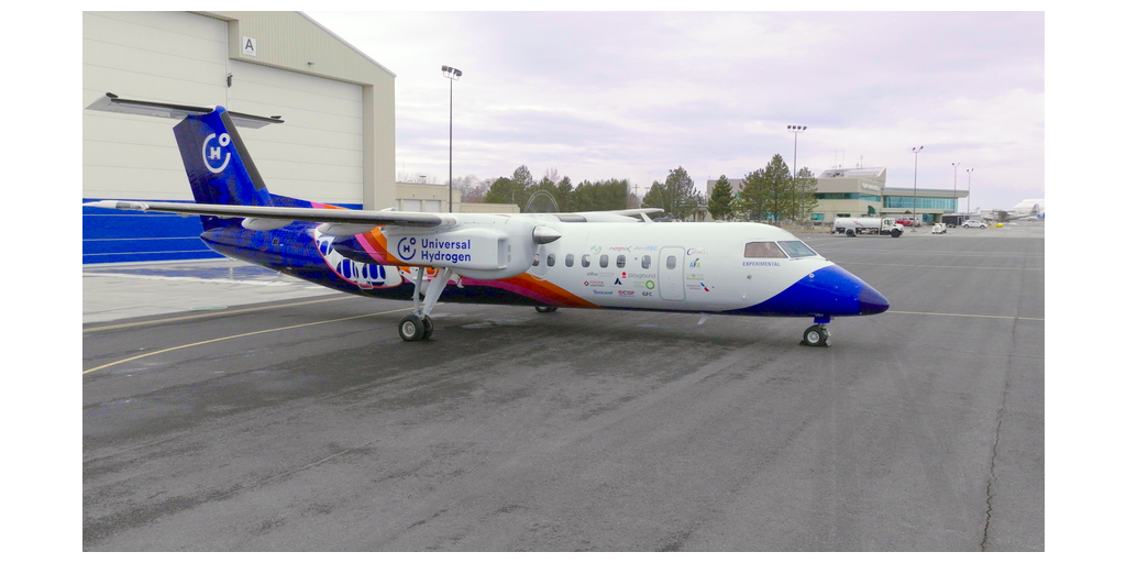 Universal Hydrogen completes first taxi tests and is granted an experimental airworthiness certificate by the Federal Aviation Administration for a hydrogen-powered regional aircraft in a news release dated Feb. 7, 2023. (Courtesy of Business Wire via Universal Hydrogen)