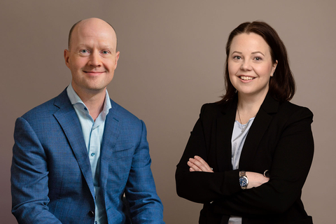 Pictured: Antti Nivala, Founder & CEO, M-Files and Kaisa Kromhof, CEO, Ment (Photo: Business Wire)