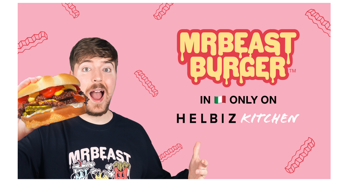 MrBeast Burger™ For the First Time in Italy with Helbiz Kitchen Available  From Today