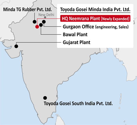 Production network in India (Graphic: Business Wire)